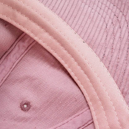 Cord Baseball Cap Damen Winter Verstellbar Rosa