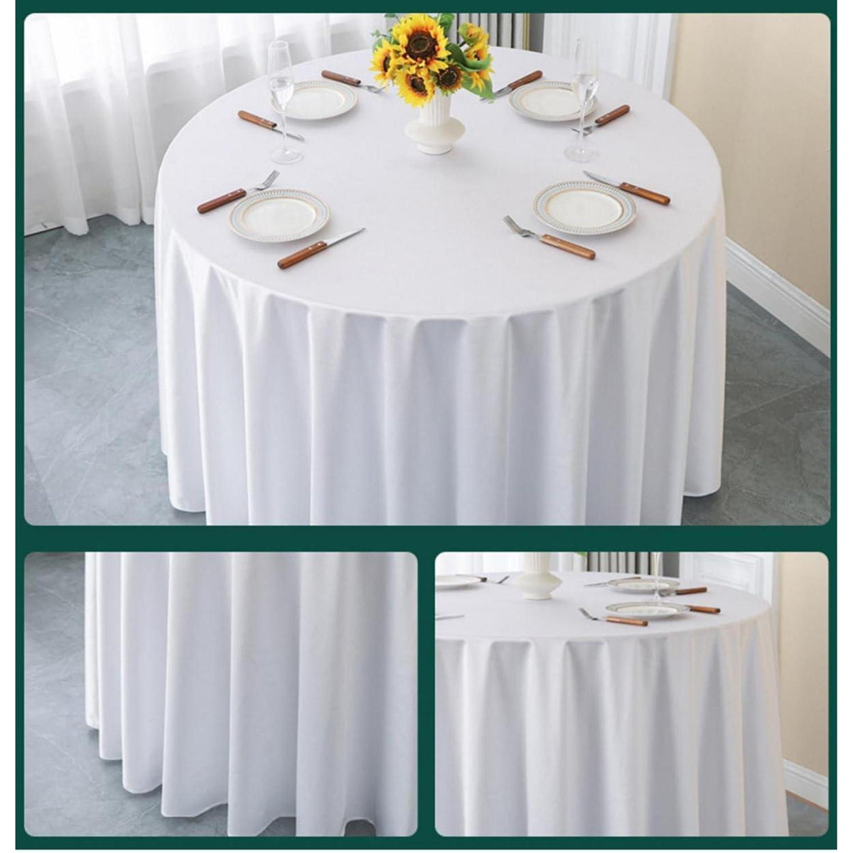 Runde Satin Tischdecke Dunkelviolett 320 cm – Elegant & Glänzend