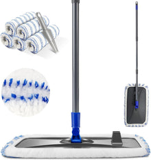 360° Drehbarer Flachmopp mit 127cm Teleskopstiel - 5 Mikrofaser
