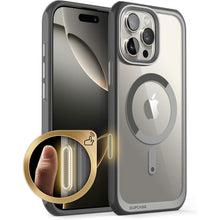 iPhone 16 Pro Hülle MagSafe Transparent Militärschutz Grau