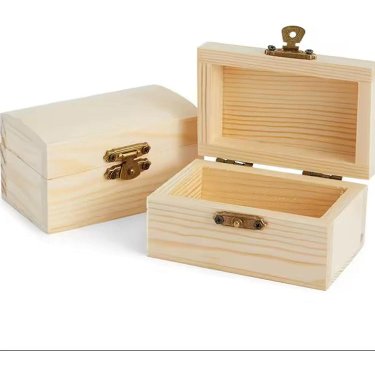 Holzkiste klein – 10er Set, Schatztruhe zum Basteln & Dekorieren