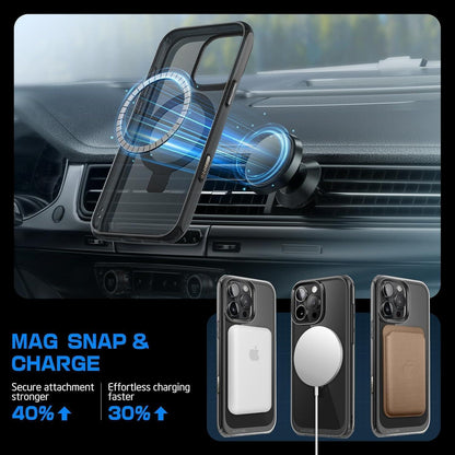 iPhone 16 Pro Max Hülle mit Ringständer & MagSafe, Transparent