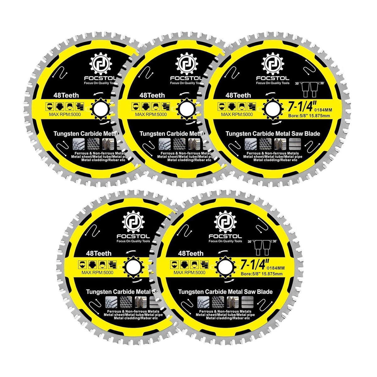 Kreissägeblatt Metall 184mm 48 Zähne für Stahl & Edelstahl