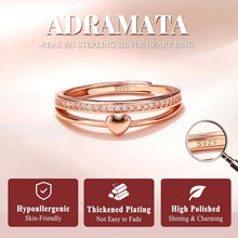 Silber 925 Herzring Damen Verstellbar – Ehering/Verlobungsring