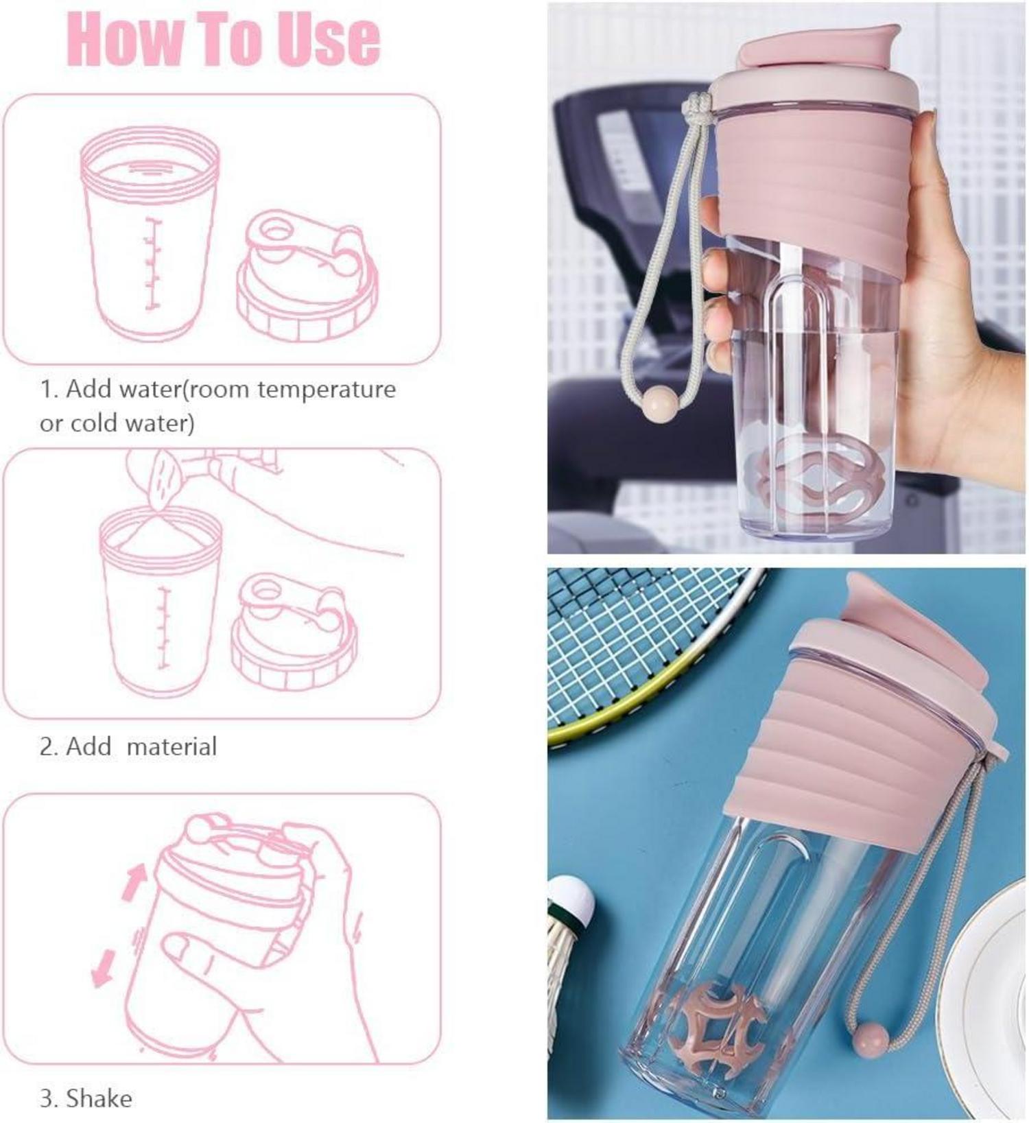 Protein Shaker 700ml Eiweißshaker Shake Becher Messskala BPA Frei