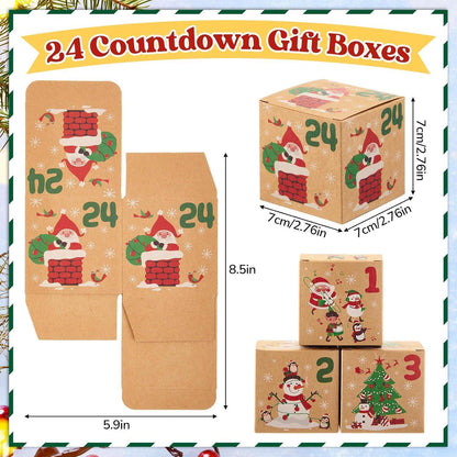 24 Paar Weihnachtssocken Adventskalender Geschenkboxen für Damen Herren
