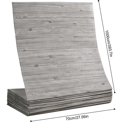 Selbstklebende Tapete Vliestapete Holzoptik 70CM*10M Graue