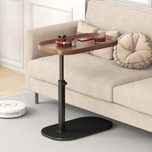 Beistelltisch C Form Höhenverstellbar 360° Drehbarer Couchtisch Wood