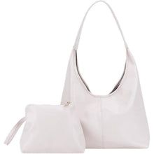 Große Handtasche mit Geldbörse Beige in Lederoptik