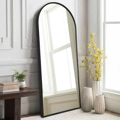 Gewölbter Wandspiegel Schwarz 120x40cm – Moderner Wohnzimmer Spiegel
