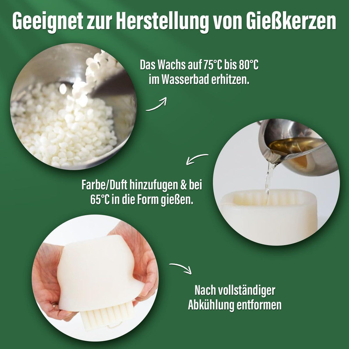 Natürliches Sojawachs für Kerzen – 10kg Granulat zum Gießen