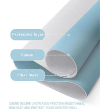 Schreibtischunterlage 80x40cm Eisblau – Tisch-Schutz & Mauspad in Lederoptik