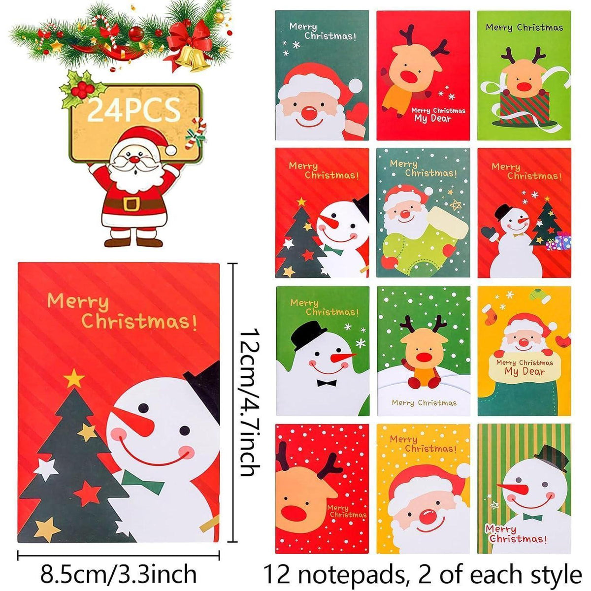 24 Mini Notizblöcke Weihnachten – Adventskalender & Geschenkideen