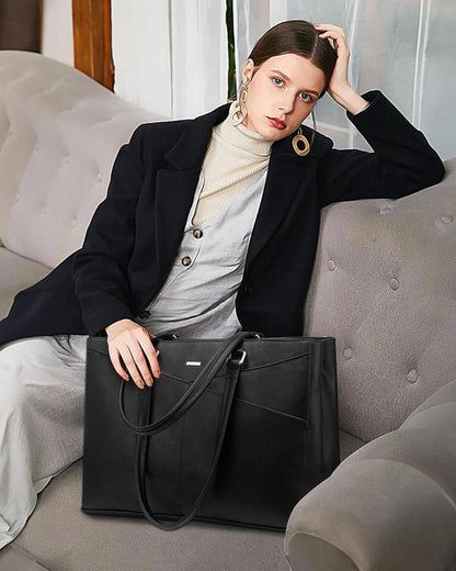Damen Laptoptasche 15,6 Zoll Handtasche Arbeitstasche