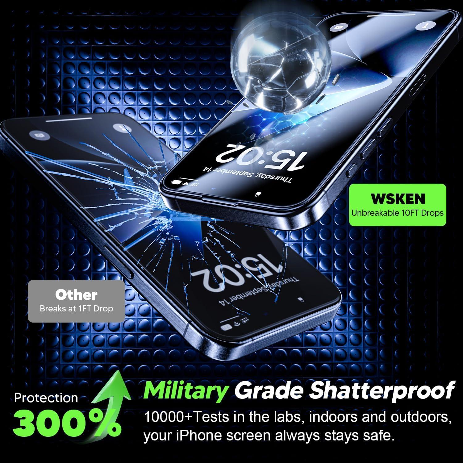9H Panzerglas Displayschutzfolie iPhone 16 Pro - 2 Stück