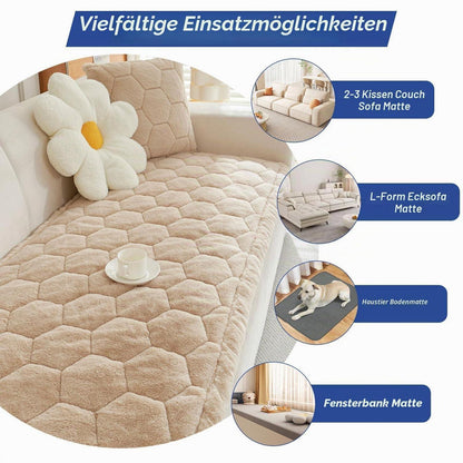 Dicker Sofaüberzug rutschfest – Helles Kamel 90x210 cm