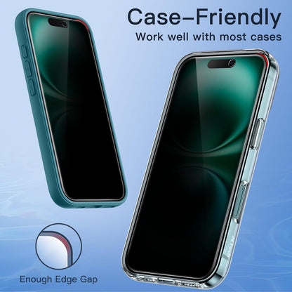 JETech Sichtschutz iPhone 16 Plus 6,7 Zoll Gehärtete Glasfolie 2er-Pack