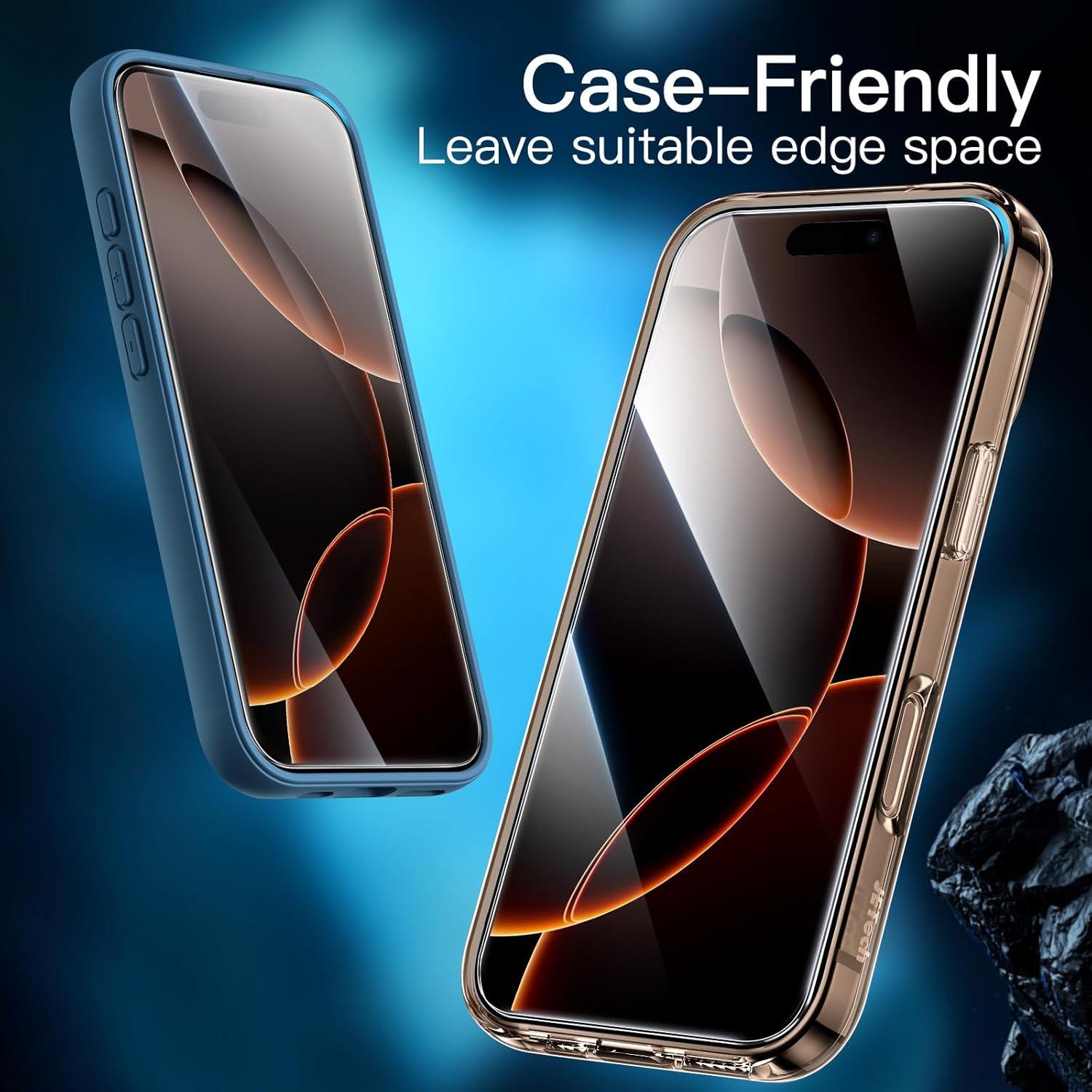 Gehärtete Glas Schutzfolie für iPhone 16 Pro Max 6,9 Zoll HD Klar
