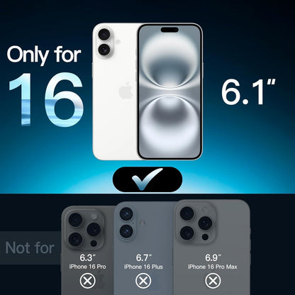Schutzfolie iPhone 16 6,1 Zoll Gehärtetes Glas 9H HD Klar 3
