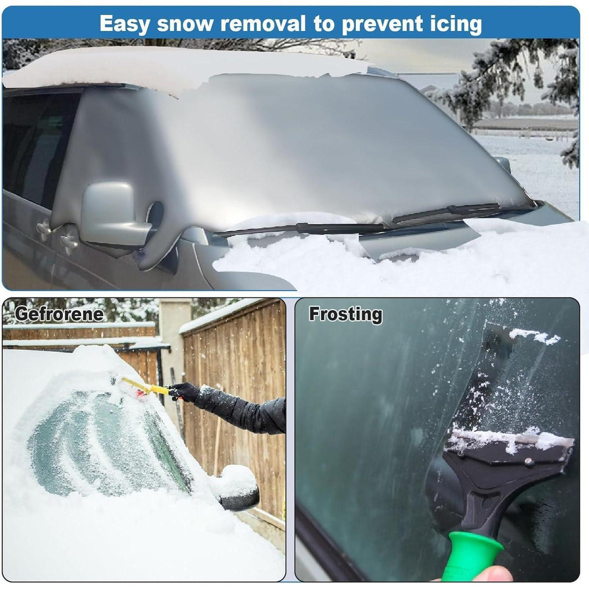 Frontscheibenabdeckung VW T5 Transporter | Sonnenschutz Eis Schnee Frost