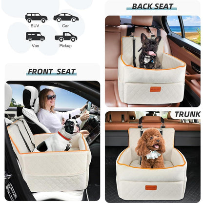 Hunde Autositz – Waschbar, mit Leine & Aufbewahrung