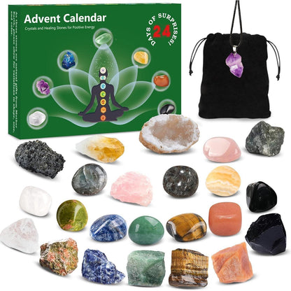 Adventskalender 2024 Kinder mit Natürlichen Edelsteinen und
