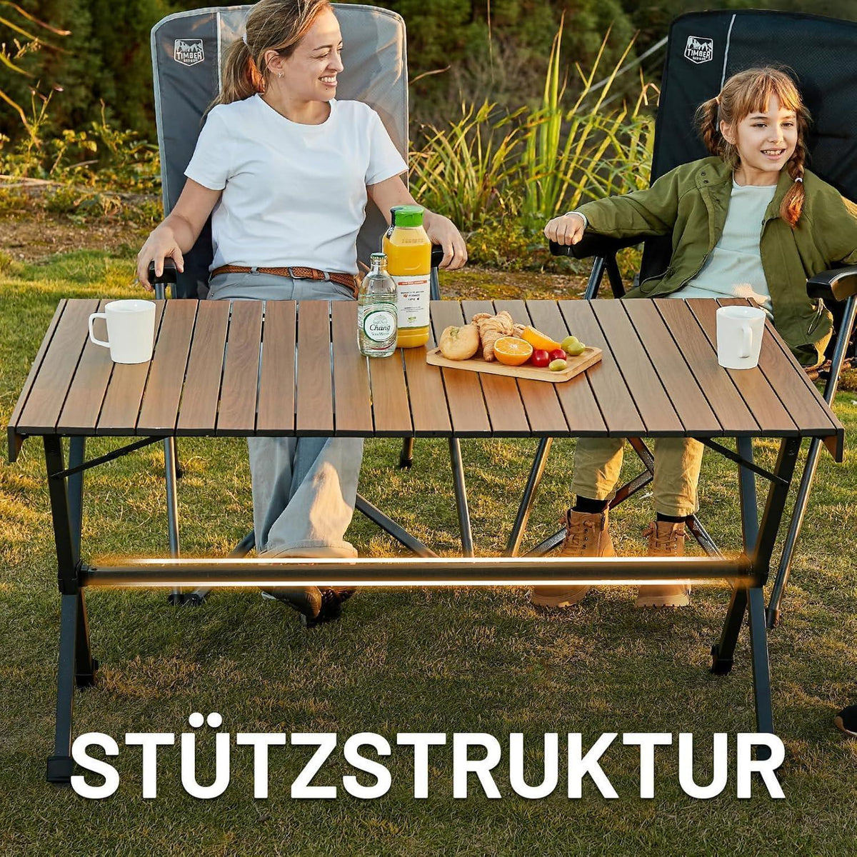 XXL Campingtisch klappbar, höhenverstellbar, 125x80cm