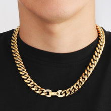 Panzerkette Herren 12mm Gold Kubanische Gliederkette 61cm