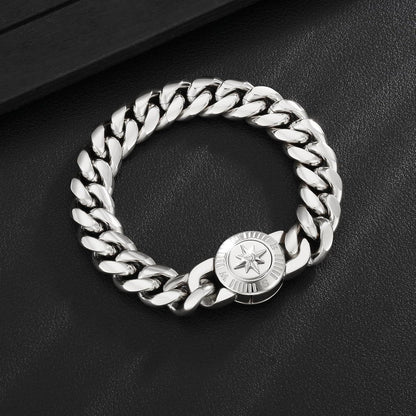 Herren Armband 12mm Gold beschichtet Totenkopf Löwe Verschluss Panzerarmband