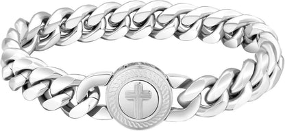 12mm Herren Armband mit Löwenkopf Verschluss, Gold beschichtet