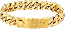 Goldbeschichtetes Herren Armband mit Löwenkopf Verschluss 12mm