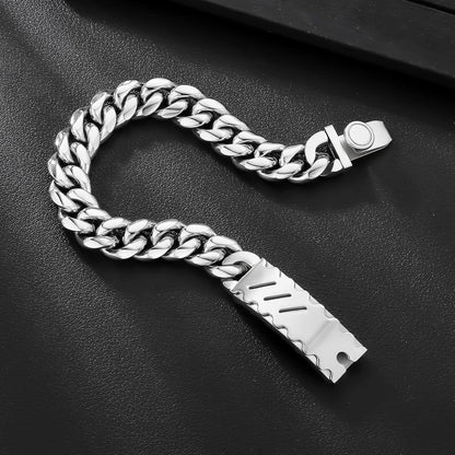 Herren Armband Löwe Kopf Verschluss 18K Gold beschichtet