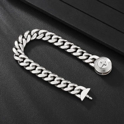 KRKC&CO 12mm Herren Armband Gold beschichtet Cuban Hip Hop Schmuck