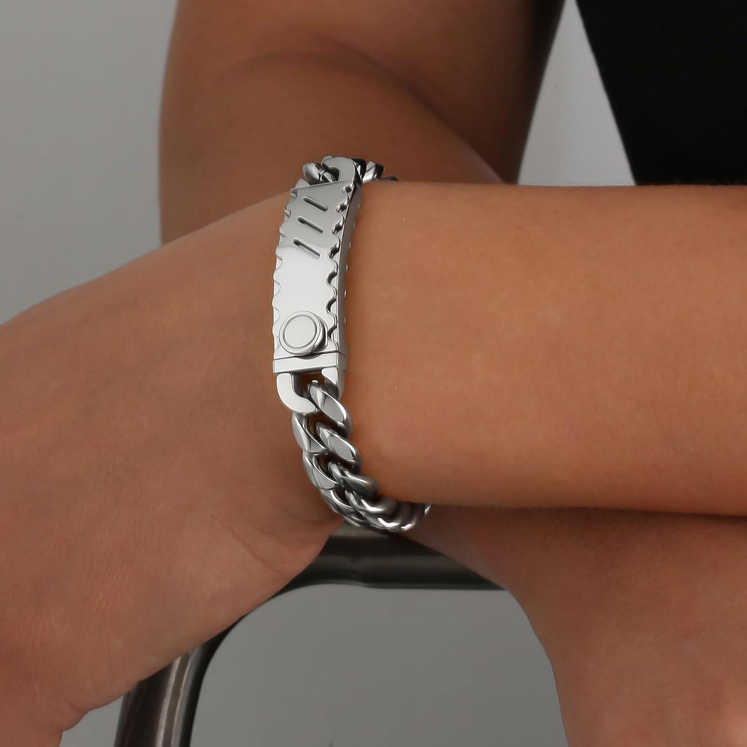 Herren Armband mit Löwenkopf 12mm 18K Gold beschichtet