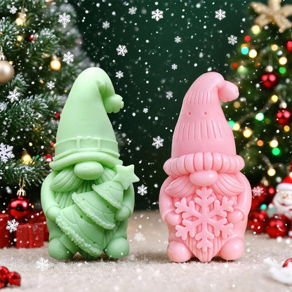 Silikonform Weihnachten: 2x Wichtel & Weihnachtsmann Gießform