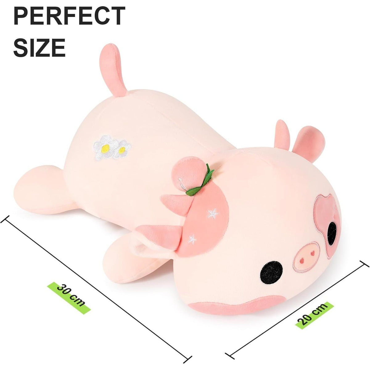 Kuscheltier Kuh Plüschtier Rosa 30cm