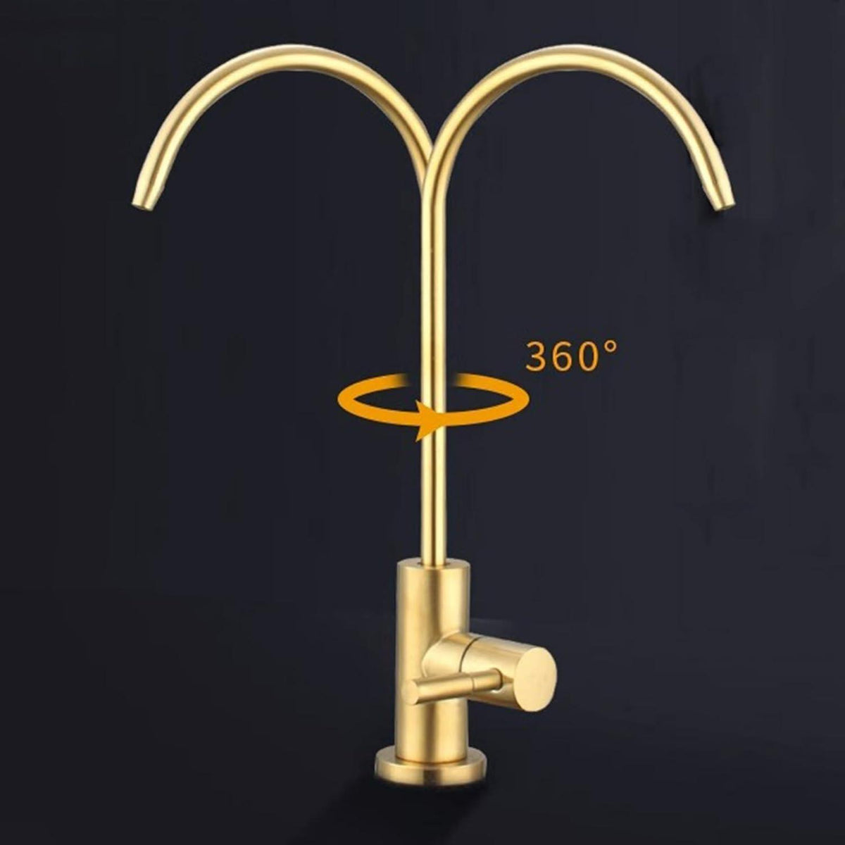 Osmose Wasserhahn gebürstetes Gold – 360° drehbar