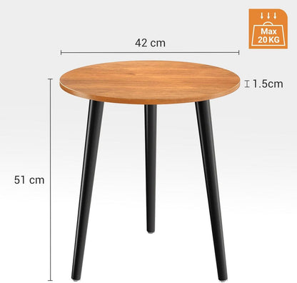 Runder Holz Beistelltisch Skandinavischer Stil 42x42x51CM