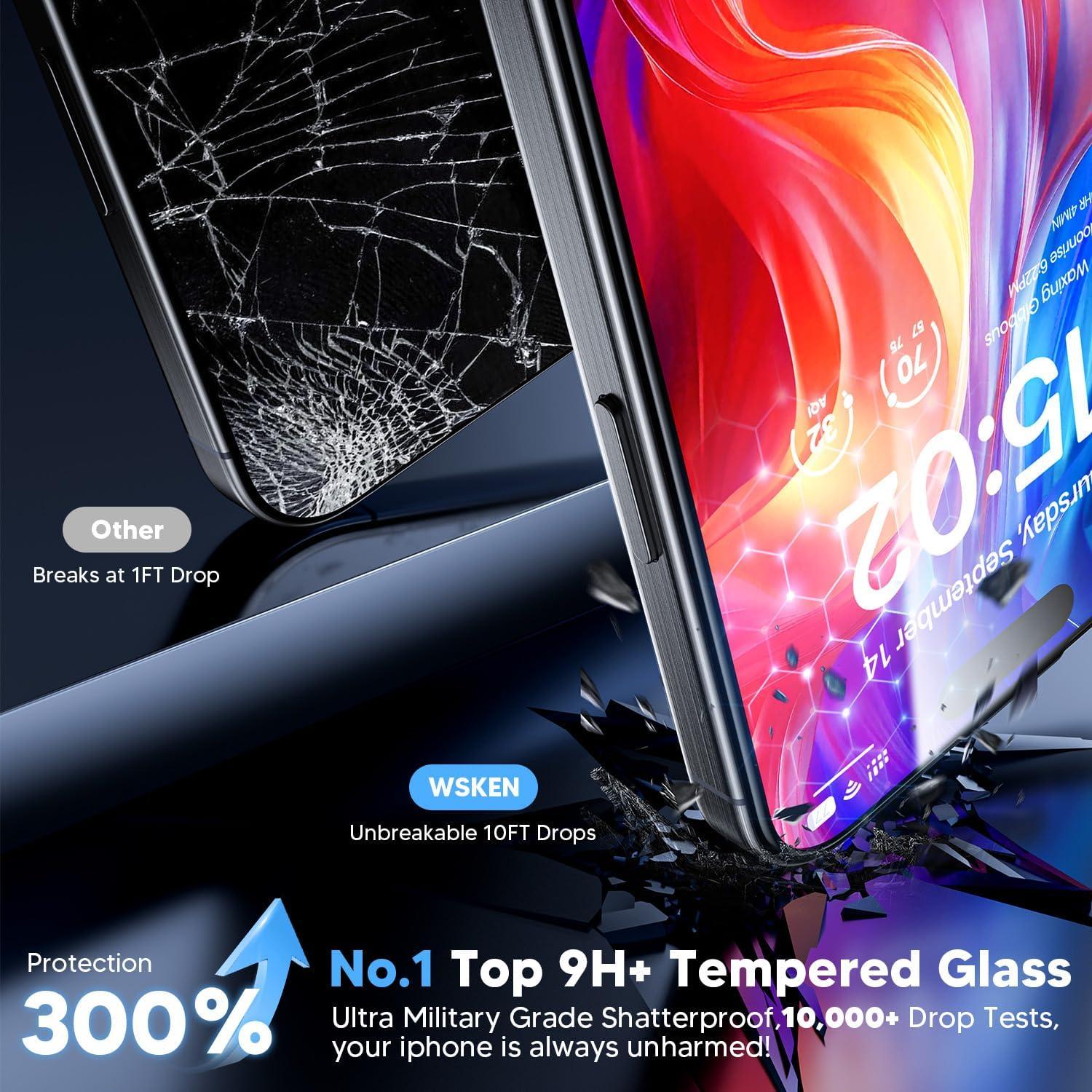 iPhone 16 Pro Max Panzerglas Schutzfolie 2er Pack