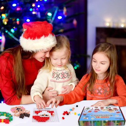 Große 10mm Weihnachts Bügelperlen Set mit XL Steckperlen