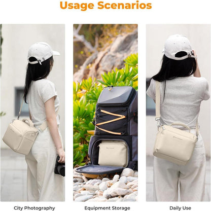 Kamera Umhängetasche Beige – Schutz & Komfort für DSLR