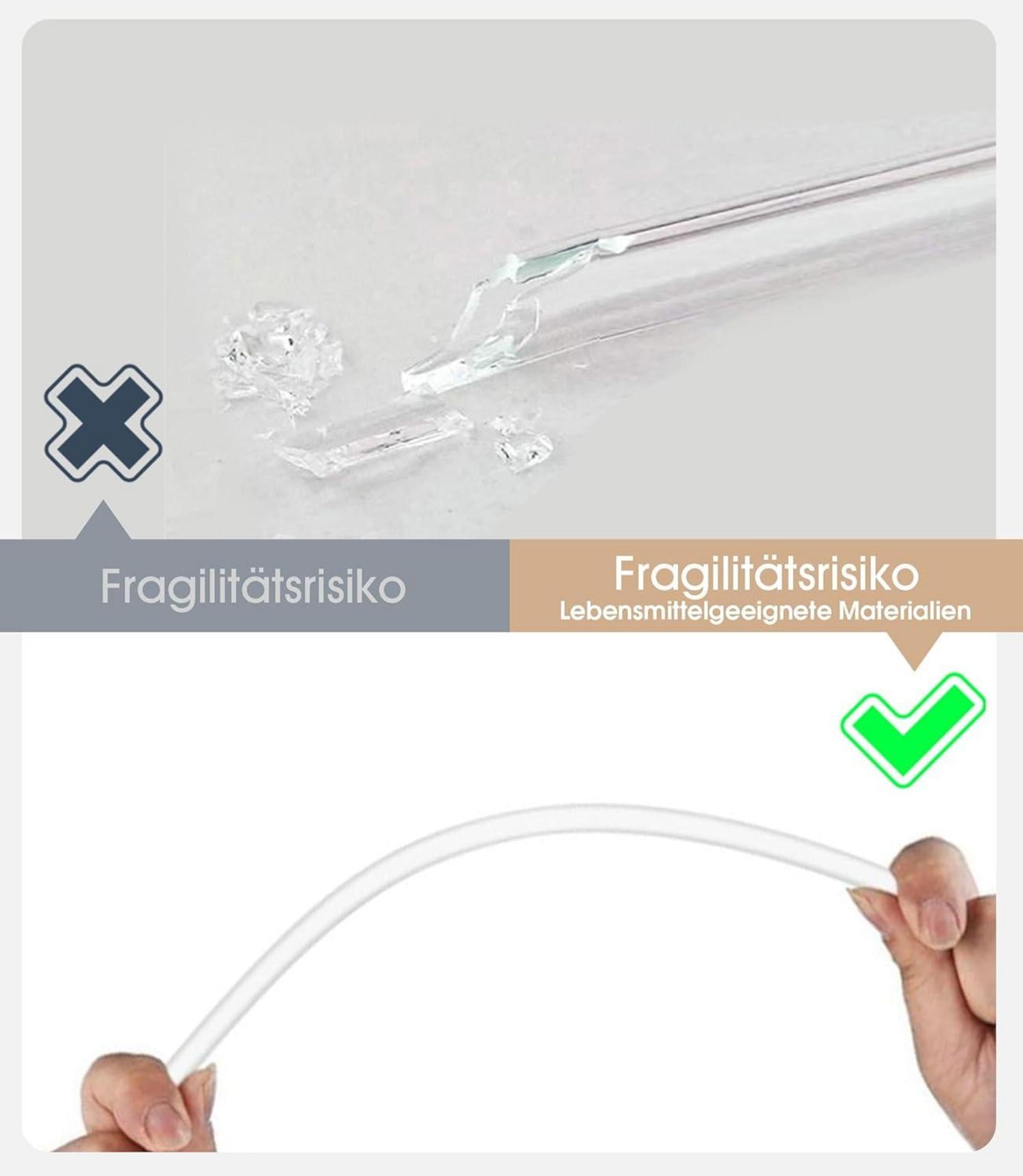 Strohhalm-Set 8stk 21,5cm Auslaufsicher Abdeckung