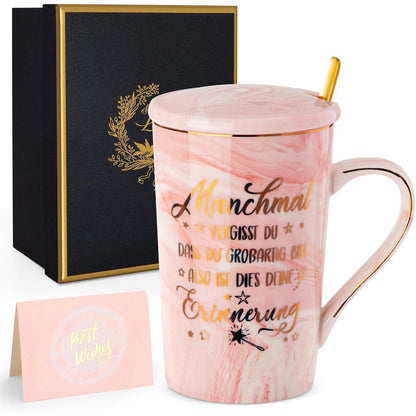 Marmor Kaffeetasse mit Goldmuster – Dankeschön Geschenk für Sie