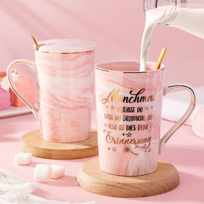 Marmor Kaffeetasse mit Goldmuster – Dankeschön Geschenk für Sie