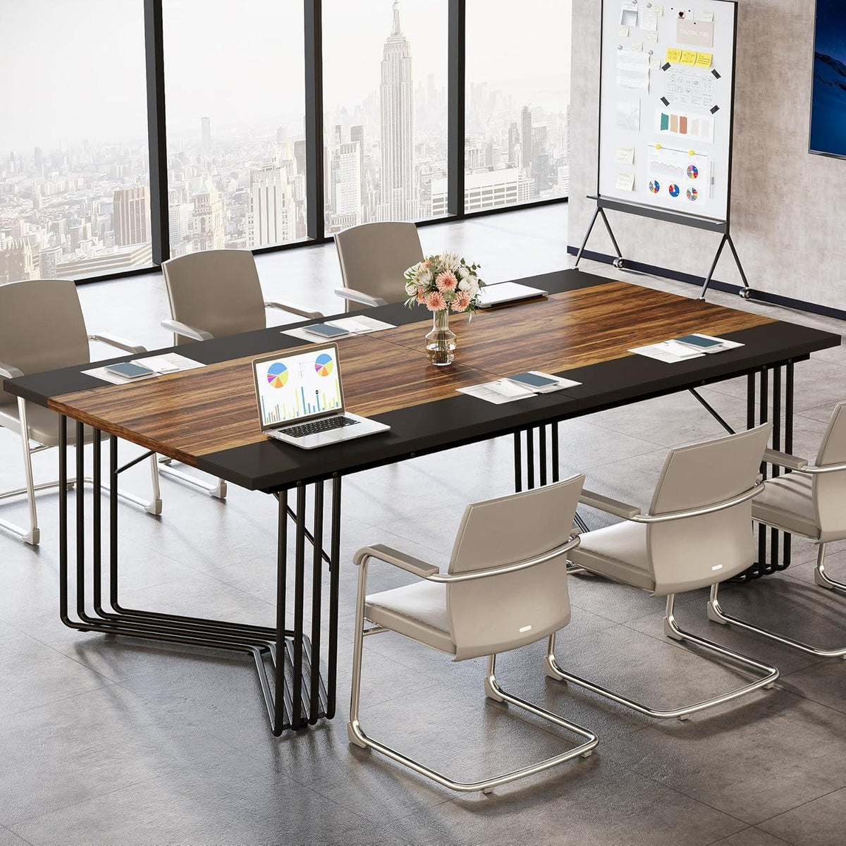 200cm Konferenztisch für 8-10 Personen – Rustikales Home Office