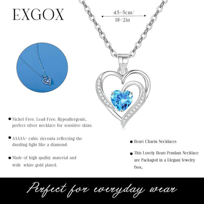 Kette Herz Anhänger Halskette 925 Silber Damen Schmuck Damen Geschenk