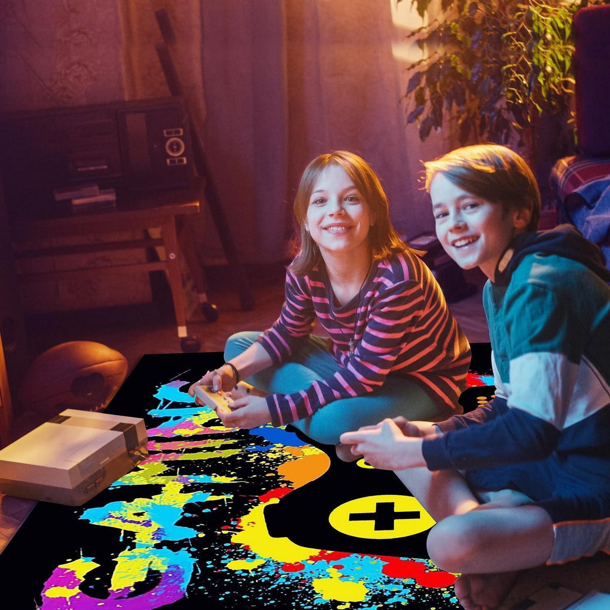 3D Gaming Teppich 160x200 cm - Rutschfest & Waschbar