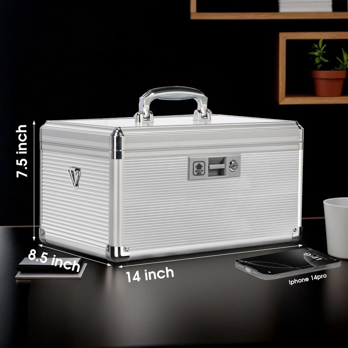 Medizin Schlossbox Silber – Tabletten Organizer mit Schlüssel
