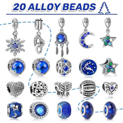 Adventskalender Schmuck Blau 2024 Mädchen Frauen 24 tolle