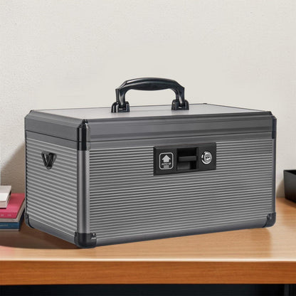 Medizin-Schlossbox aus Aluminium – Sicherer Aufbewahrungsort Schwarz